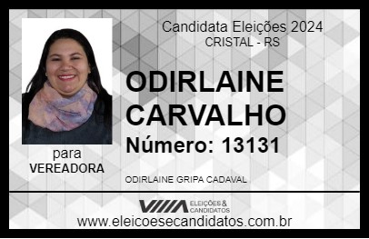 Candidato ODIRLAINE CARVALHO 2024 - CRISTAL - Eleições