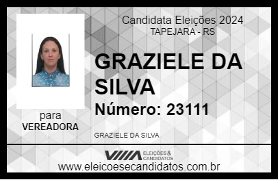 Candidato GRAZI SILVA 2024 - TAPEJARA - Eleições