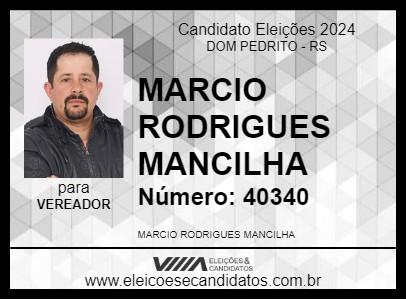 Candidato CARTEIRO MANCILHA 2024 - DOM PEDRITO - Eleições