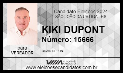 Candidato KIKI DUPONT 2024 - SÃO JOÃO DA URTIGA - Eleições