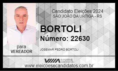 Candidato BORTOLI 2024 - SÃO JOÃO DA URTIGA - Eleições