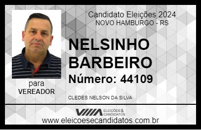 Candidato NELSINHO BARBEIRO 2024 - NOVO HAMBURGO - Eleições