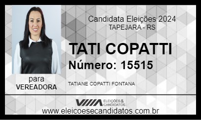 Candidato TATI COPATTI 2024 - TAPEJARA - Eleições