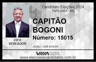 Candidato CAPITÃO BOGONI 2024 - TAPEJARA - Eleições