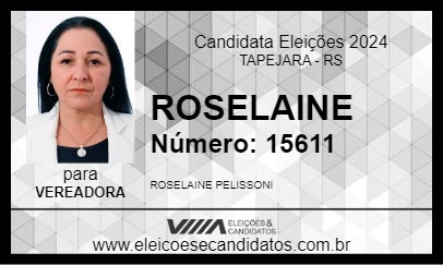 Candidato ROSELAINE 2024 - TAPEJARA - Eleições