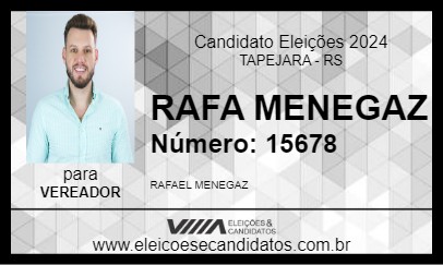 Candidato RAFA MENEGAZ 2024 - TAPEJARA - Eleições