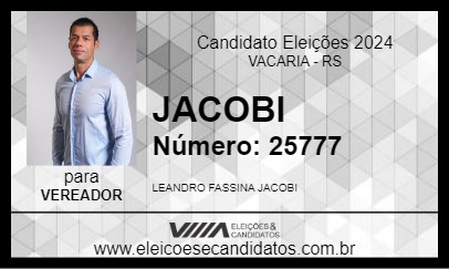 Candidato JACOBI 2024 - VACARIA - Eleições