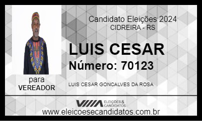 Candidato LUIS CESAR 2024 - CIDREIRA - Eleições