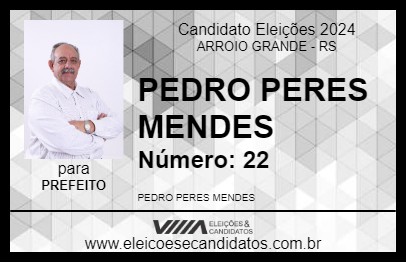 Candidato PEDRO PERES MENDES 2024 - ARROIO GRANDE - Eleições