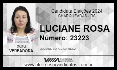 Candidato LUCIANE ROSA 2024 - CHARQUEADAS - Eleições