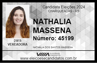 Candidato NATHALIA MASSENA 2024 - CHARQUEADAS - Eleições