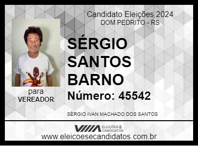 Candidato SÉRGIO SANTOS BARNO 2024 - DOM PEDRITO - Eleições