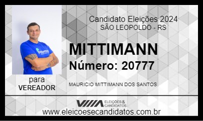 Candidato MITTIMANN 2024 - SÃO LEOPOLDO - Eleições