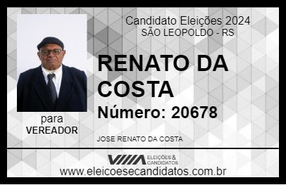 Candidato RENATO DA COSTA 2024 - SÃO LEOPOLDO - Eleições