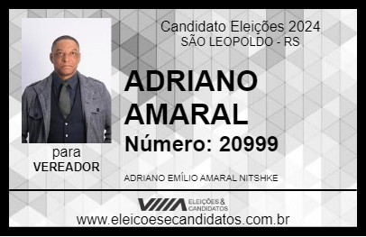 Candidato ADRIANO AMARAL 2024 - SÃO LEOPOLDO - Eleições