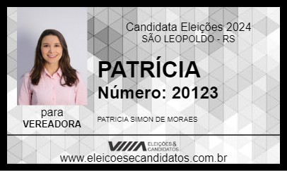 Candidato PATRÍCIA 2024 - SÃO LEOPOLDO - Eleições