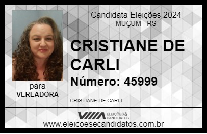 Candidato CRISTIANE DE CARLI 2024 - MUÇUM - Eleições