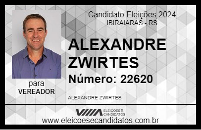 Candidato ALEXANDRE ZWIRTES 2024 - IBIRAIARAS - Eleições