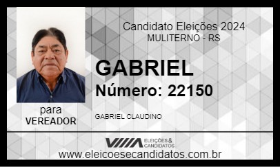 Candidato GABRIEL  2024 - MULITERNO - Eleições