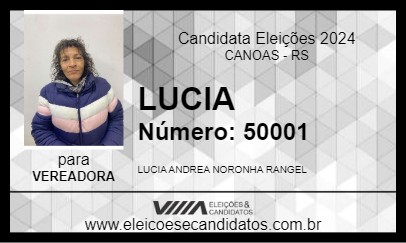 Candidato LUCIA 2024 - CANOAS - Eleições