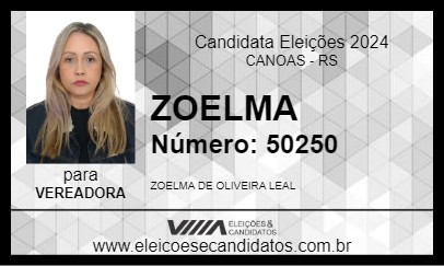 Candidato ZOELMA 2024 - CANOAS - Eleições