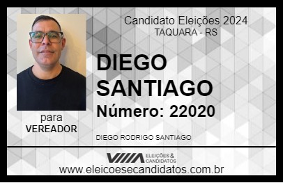 Candidato DIEGO SANTIAGO 2024 - TAQUARA - Eleições