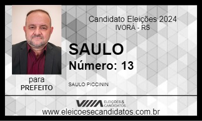 Candidato SAULO 2024 - IVORÁ - Eleições