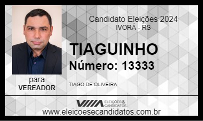 Candidato TIAGUINHO 2024 - IVORÁ - Eleições