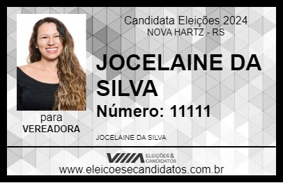 Candidato JOCELAINE DA SILVA 2024 - NOVA HARTZ - Eleições