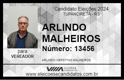 Candidato ARLINDO MALHEIROS 2024 - TUPANCIRETÃ - Eleições