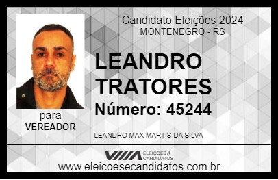 Candidato LEANDRO TRATORES 2024 - MONTENEGRO - Eleições