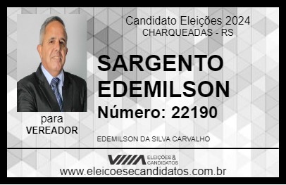 Candidato SARGENTO EDEMILSON 2024 - CHARQUEADAS - Eleições