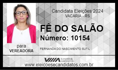 Candidato FÊ DO SALÃO 2024 - VACARIA - Eleições