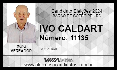 Candidato IVO CALDART 2024 - BARÃO DE COTEGIPE - Eleições