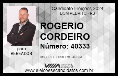 Candidato ROGERIO CORDEIRO 2024 - DOM PEDRITO - Eleições