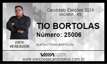 Candidato TIO BORTOLAS 2024 - VACARIA - Eleições