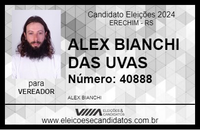 Candidato ALEX BIANCHI DAS UVAS 2024 - ERECHIM - Eleições