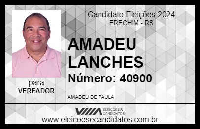 Candidato AMADEU LANCHES 2024 - ERECHIM - Eleições