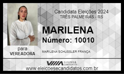 Candidato MARILENA 2024 - TRÊS PALMEIRAS - Eleições