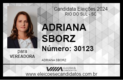 Candidato ADRIANA SBORZ 2024 - RIO DO SUL - Eleições