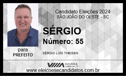 Candidato SÉRGIO 2024 - SÃO JOÃO DO OESTE - Eleições