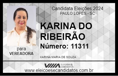 Candidato KARINA DO RIBEIRÃO 2024 - PAULO LOPES - Eleições