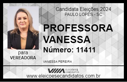 Candidato PROFESSORA VANESSA 2024 - PAULO LOPES - Eleições