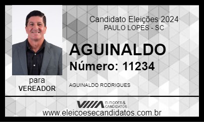 Candidato AGUINALDO 2024 - PAULO LOPES - Eleições