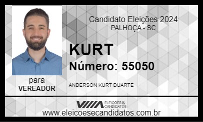 Candidato KURT 2024 - PALHOÇA - Eleições