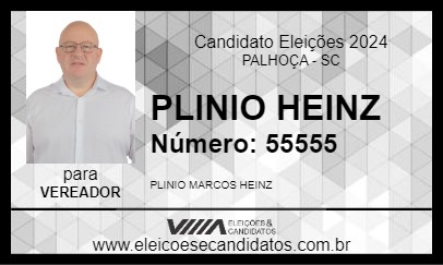 Candidato PLINIO HEINZ 2024 - PALHOÇA - Eleições