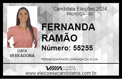 Candidato FERNANDA RAMÃO 2024 - PALHOÇA - Eleições