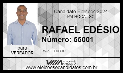 Candidato RAFAEL EDÉSIO 2024 - PALHOÇA - Eleições