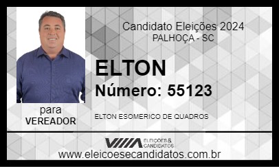 Candidato ELTON 2024 - PALHOÇA - Eleições