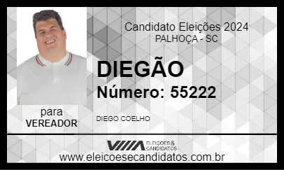 Candidato DIEGÃO 2024 - PALHOÇA - Eleições